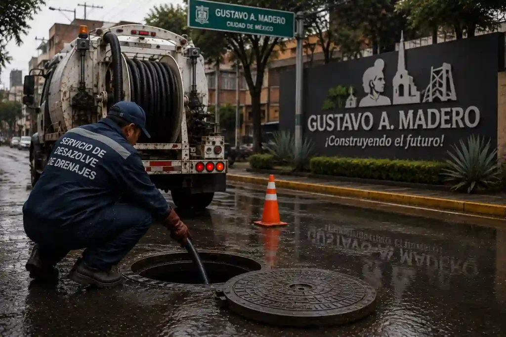 Servicio de Desazolve de Drenaje en Gustavo A. Madero